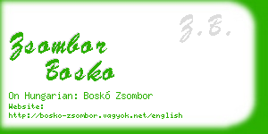 zsombor bosko business card