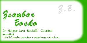 zsombor bosko business card